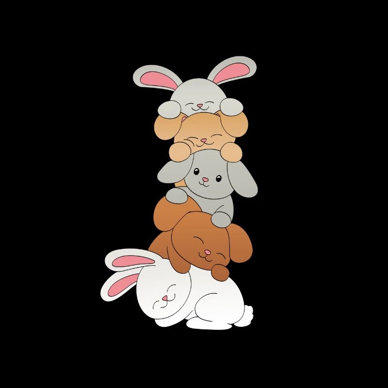 Cute Rabbit Rabbit Family