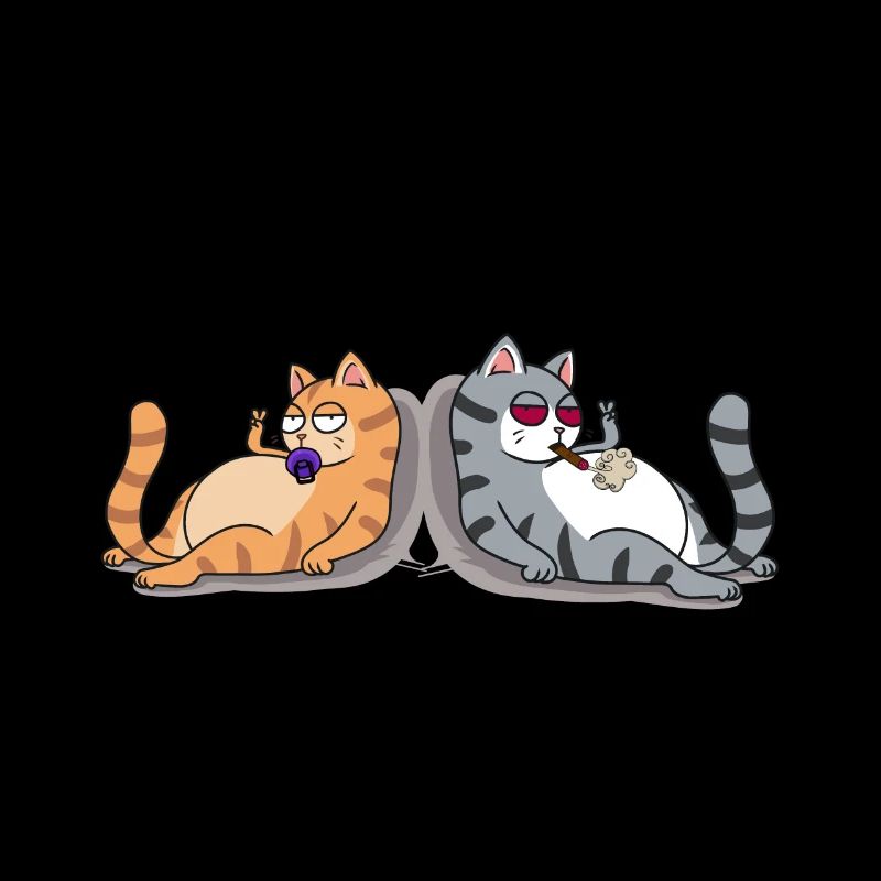 Baby Katze Zukunft Kiffer Katze Joint Raucher Ripp