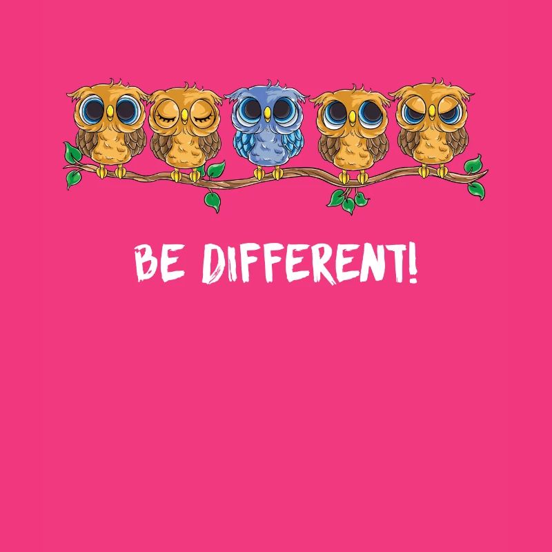 Be Different - Eule Spruch Owl Vogel - Süßes Eulen