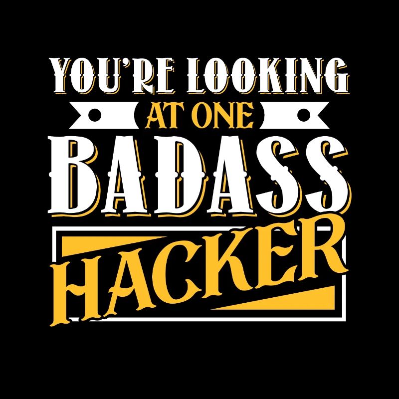Hacker Du siehst einen Badass Hacker