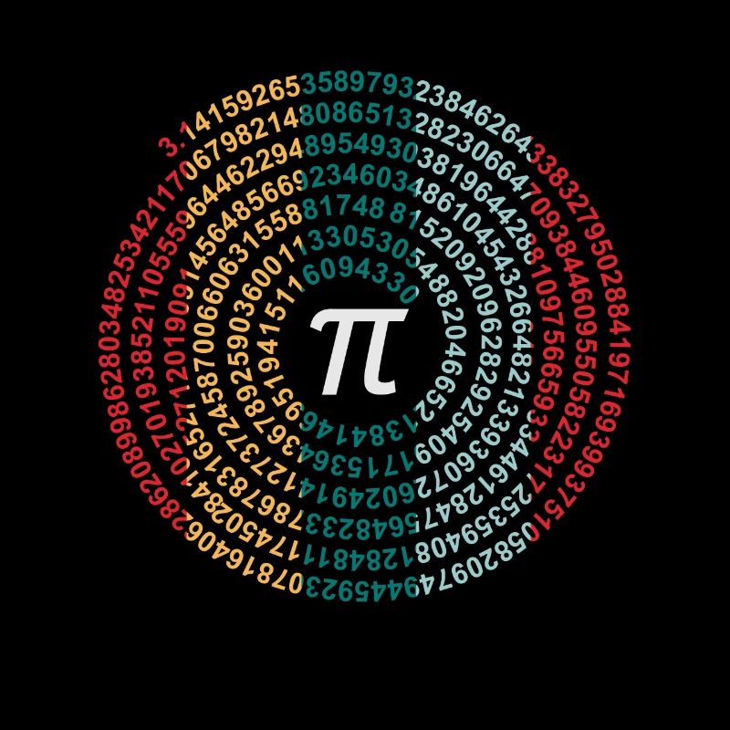 Pi math spiral 3.14 Infinite circle Ne