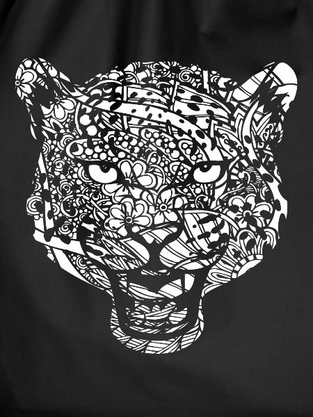 Leopard Leopard Blumenmuster