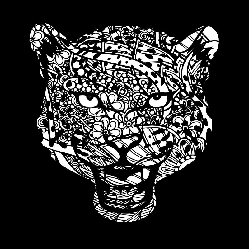Leopard Leopard Blumenmuster