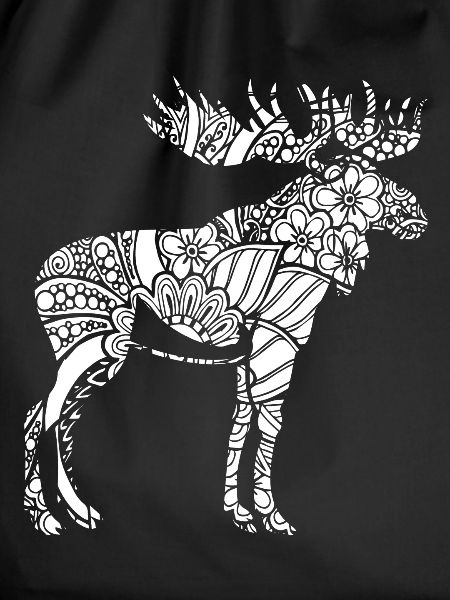 Elch Elch Blumenmuster