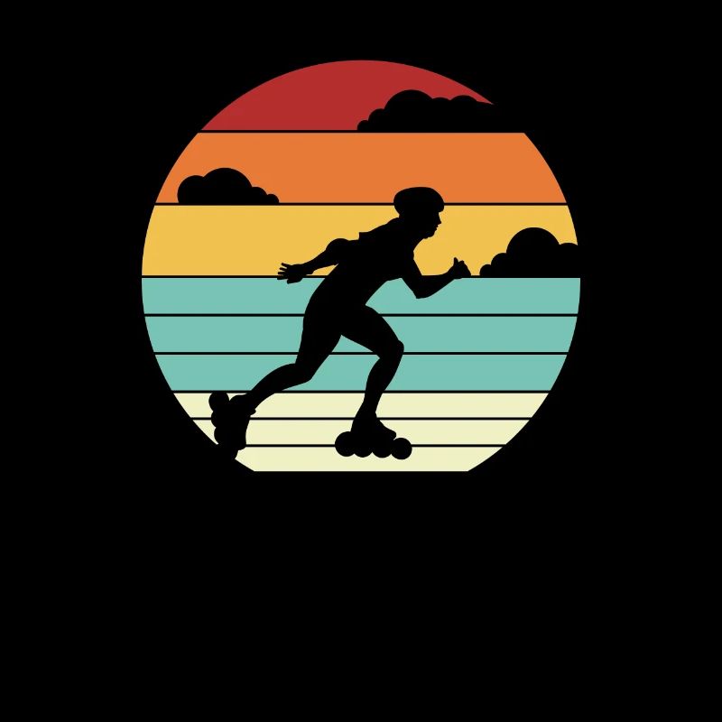 Skater Inline Retro Roller Skating Vintage Cool