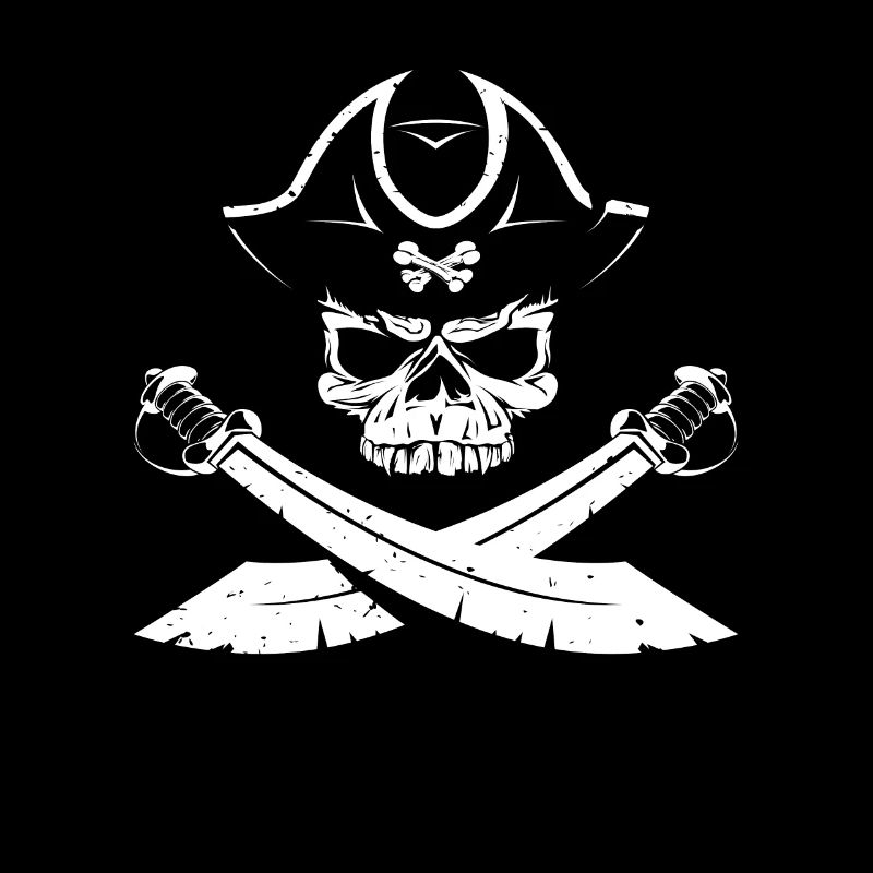 Pirate skull privateer captain fun gift