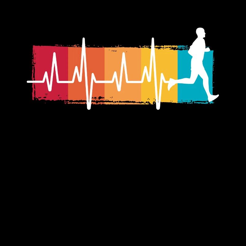 Jogging marathon rétro | Course d'électrocardiogramme Heartbeat