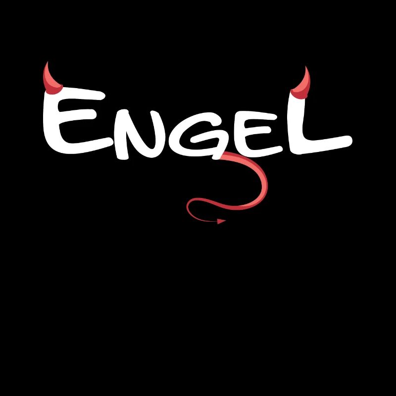 Engel Teufel Hörner mit Schwanz