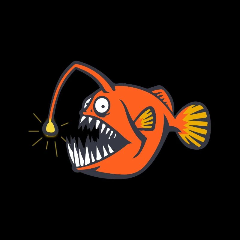 Deep sea frogfish. Scary fish