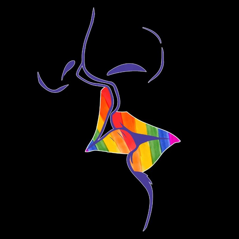 Rainbow Kissing Lips