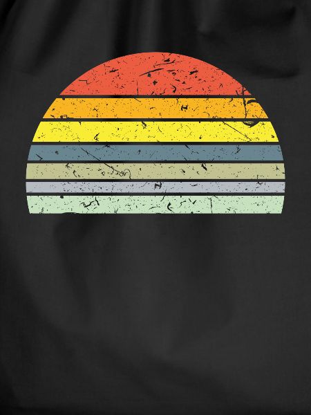 Sunset semicircle retro