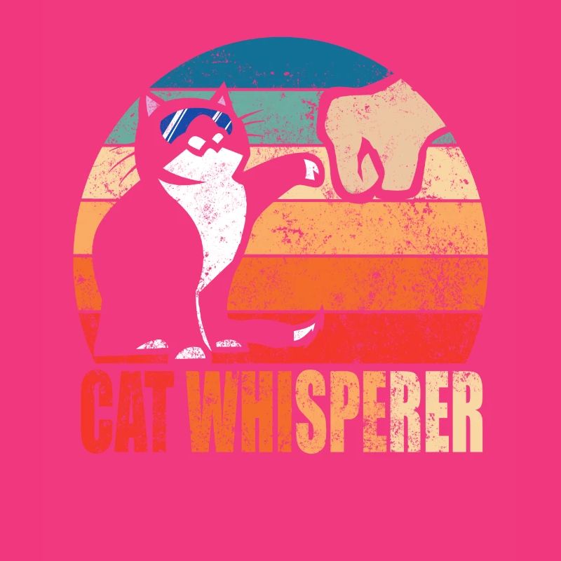 Lustiger Retro bester Katzenflüsterer mit Fauststoß