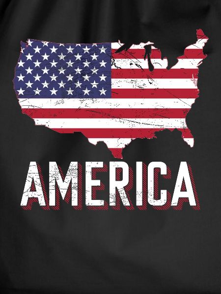 America Flag Land Shape