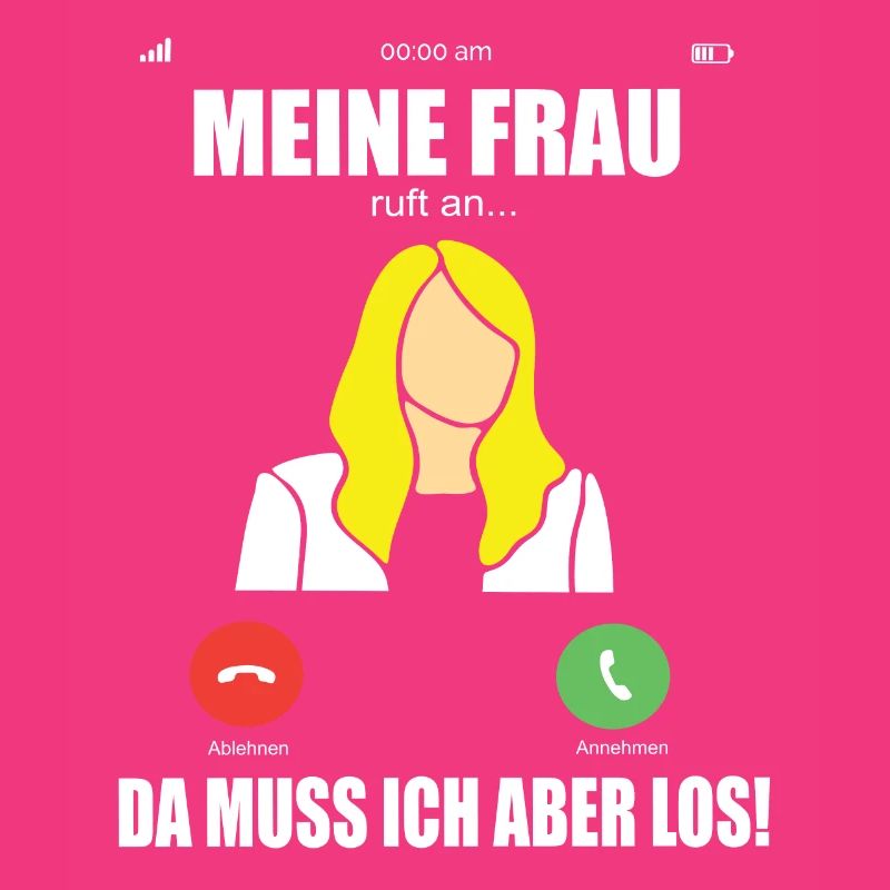 Frau Ruft An Ehefrau & Ehemann Lustiges Geschenk