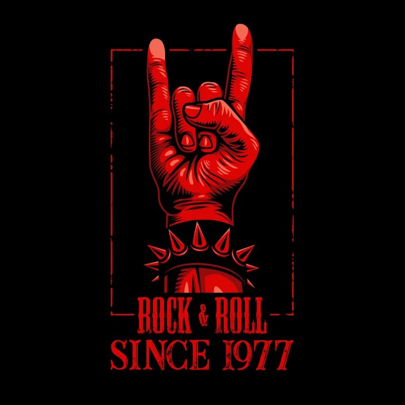 Rock & Roll Since 1977 - 43rd Birthday Present