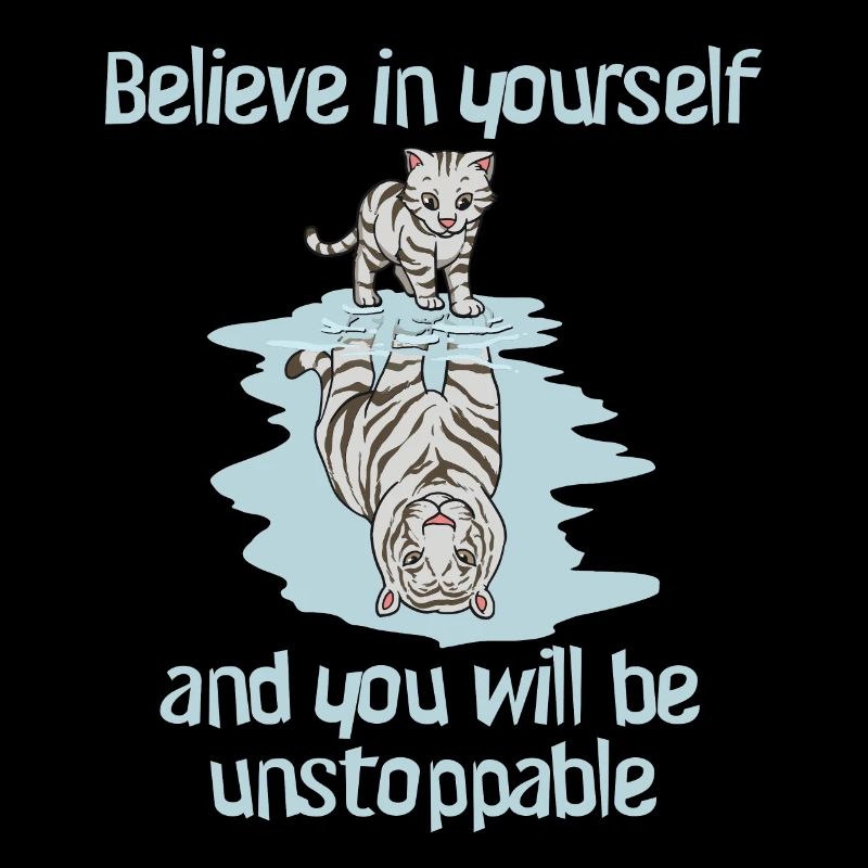 Vision chat mignon tigre du Bengale Croyez en vous