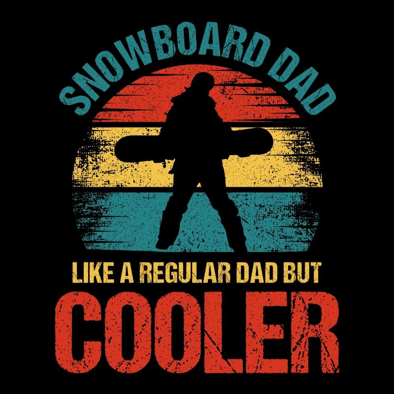 Snowboard papa comme un papa ordinaire mais plus cool
