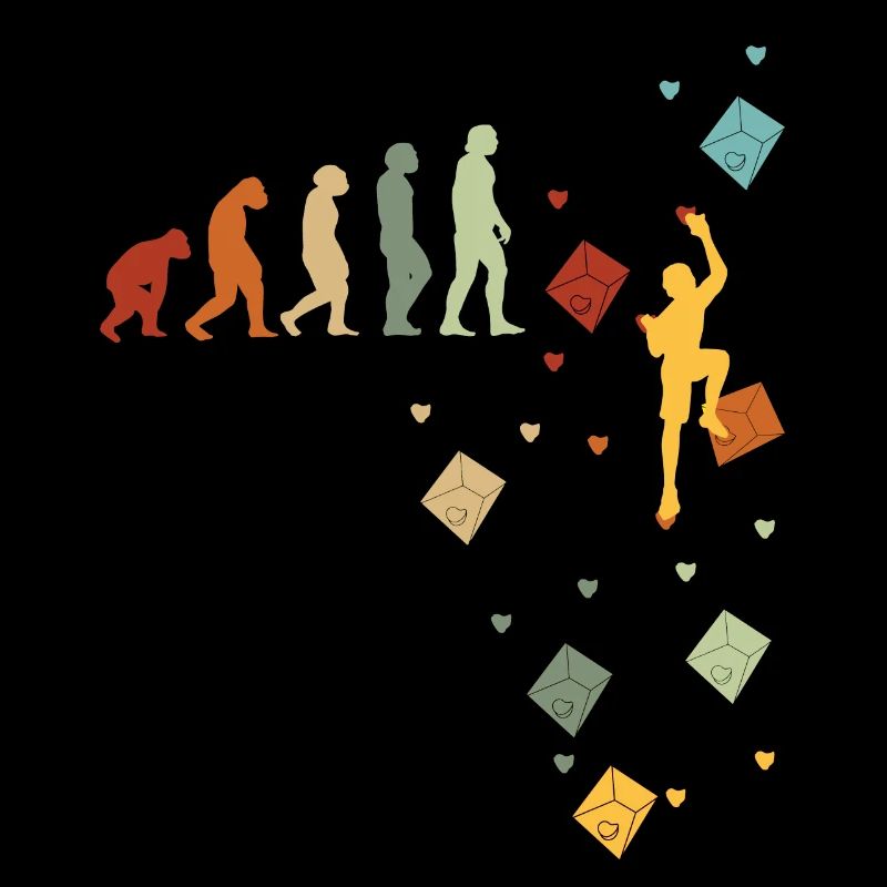 Klettern Bouldern vintage Bergsteigen Evolution