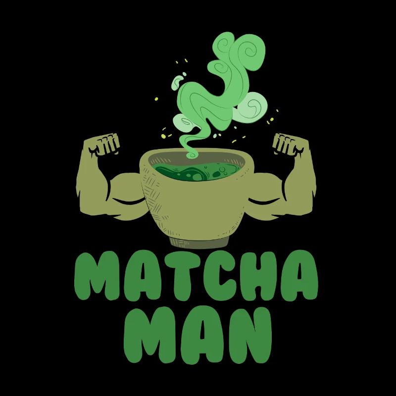 Matcha Man Lustiges Geschenk Grüner Teeblätter