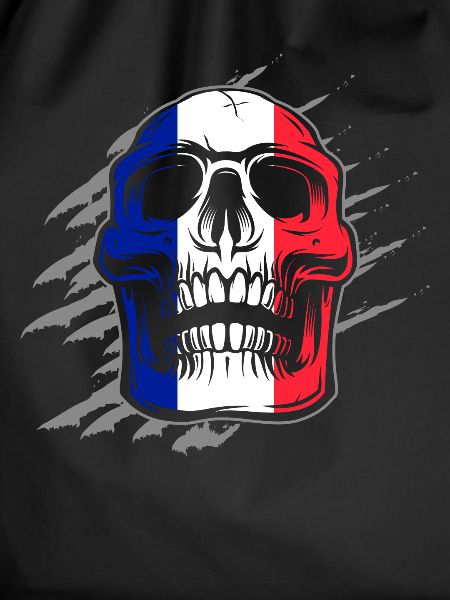 France Flag Skull