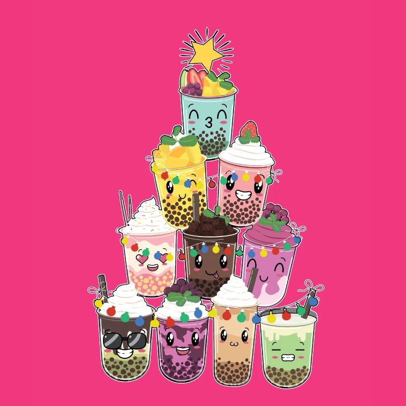 Bubble Tea Christmas Tree