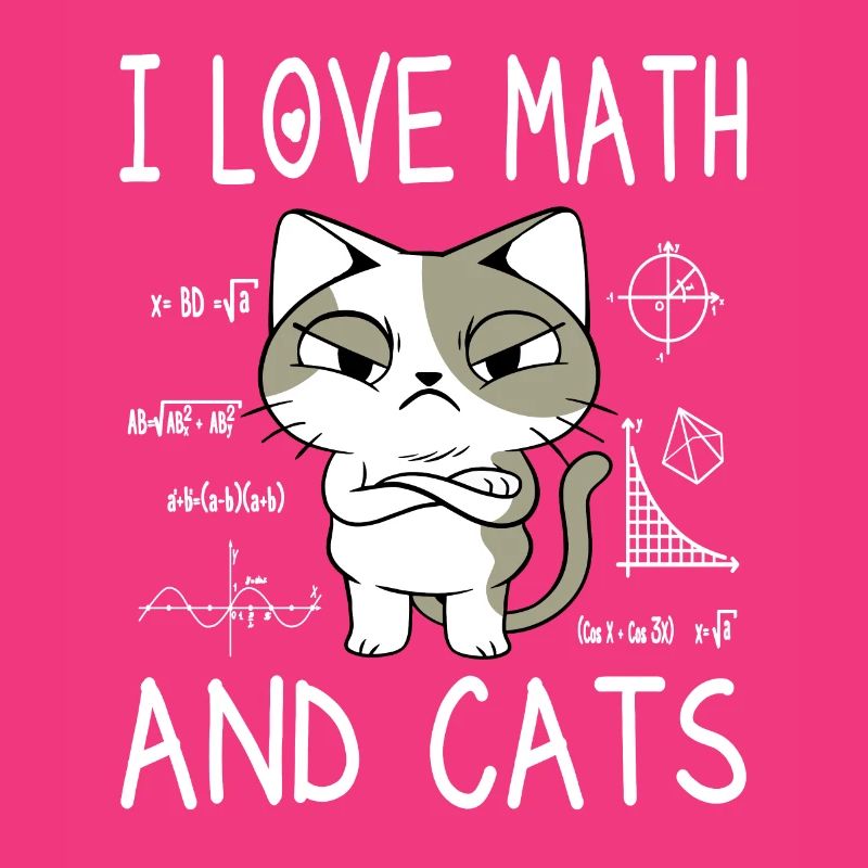 I Love Math And Cats - Math Teacher Gift