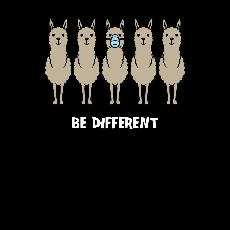 Be Different Lama Alpaka Atemschutz Querdenker