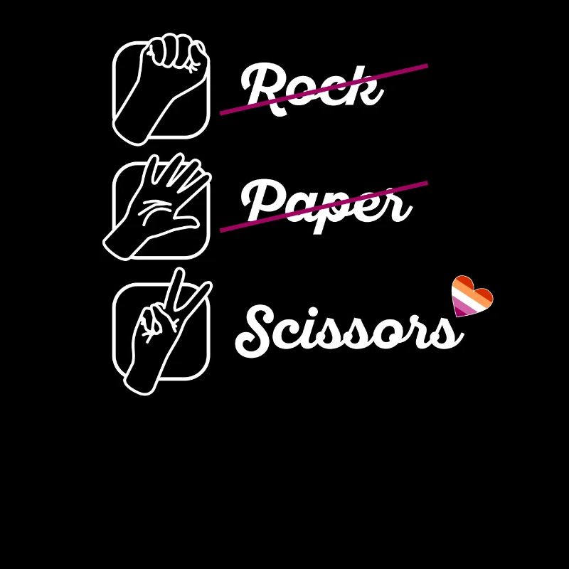 LGBTQ Lesbienne Ciseaux pierre de pierre cadeau