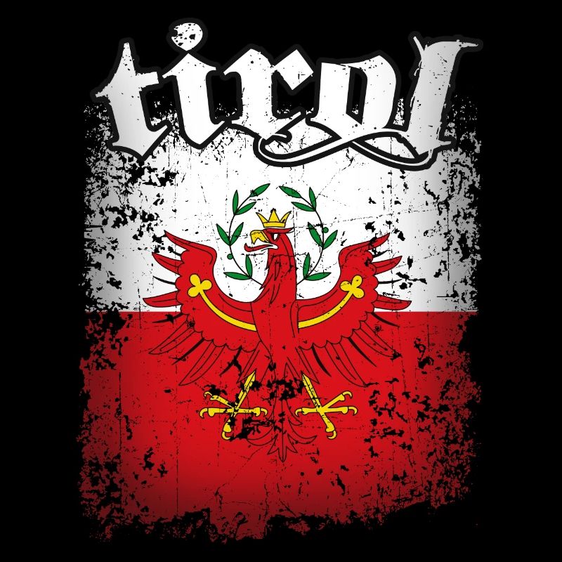 Tyrol flag retro Tyrolean eagle coat of arms