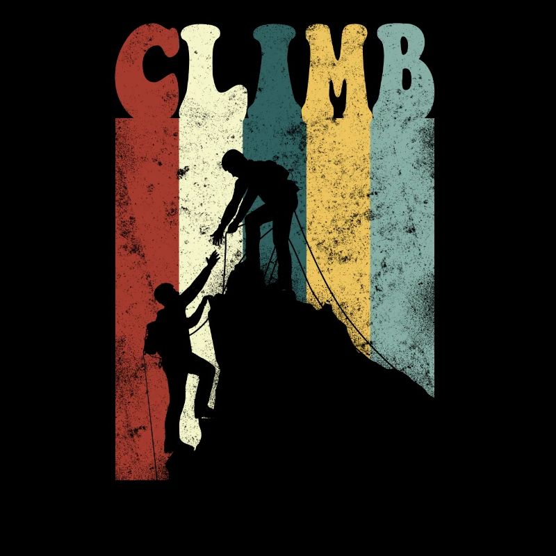 Rock Climbing Climber Climb Retro