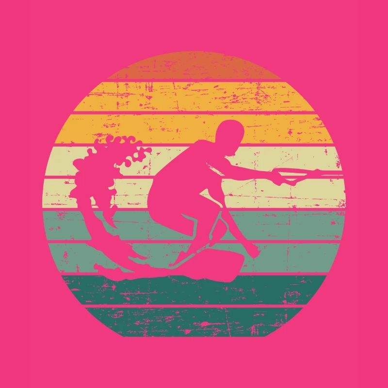 Retro Wakeboard Sunset Wakeboarder Wakeboarding