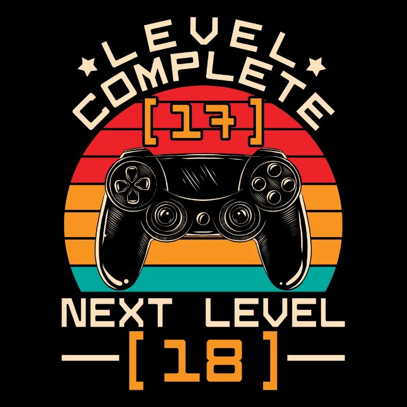 Level Complete 18 Bday 18th Birthday