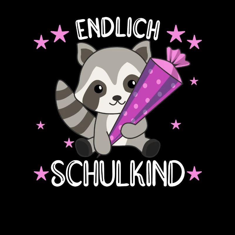 Waschbär Schule Einschulung Kita 2021 Schulkind