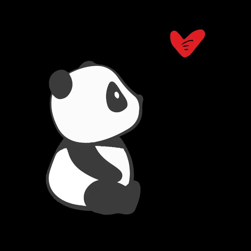 Panda Avec coeur - Drôle de panda panda costume