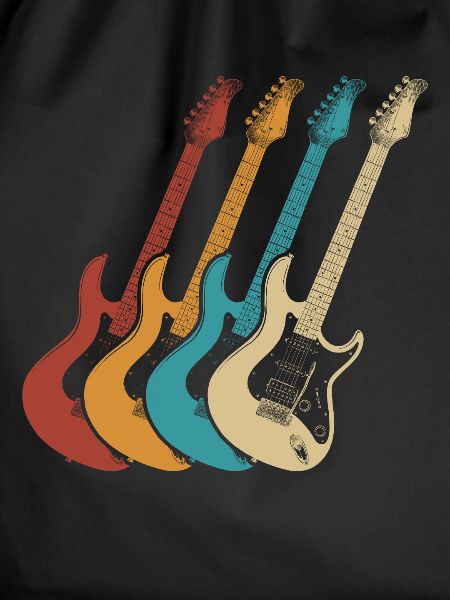 Retro Electric Guitar Guitarist