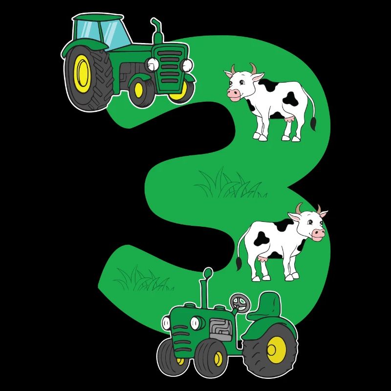 Birthday 3 years tractor farmer 3rd birthday