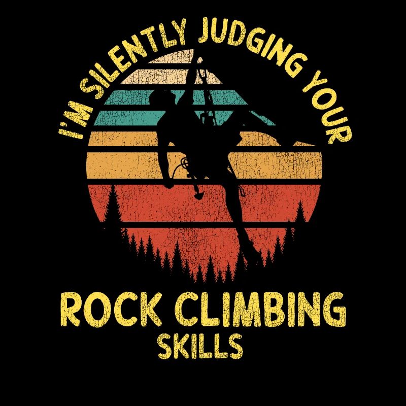 Rock Climbing Climber Retro