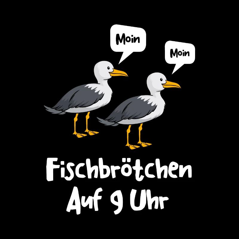 Moin Fischbrötchen auf 9 Uhr Möwe Plattdeutsch