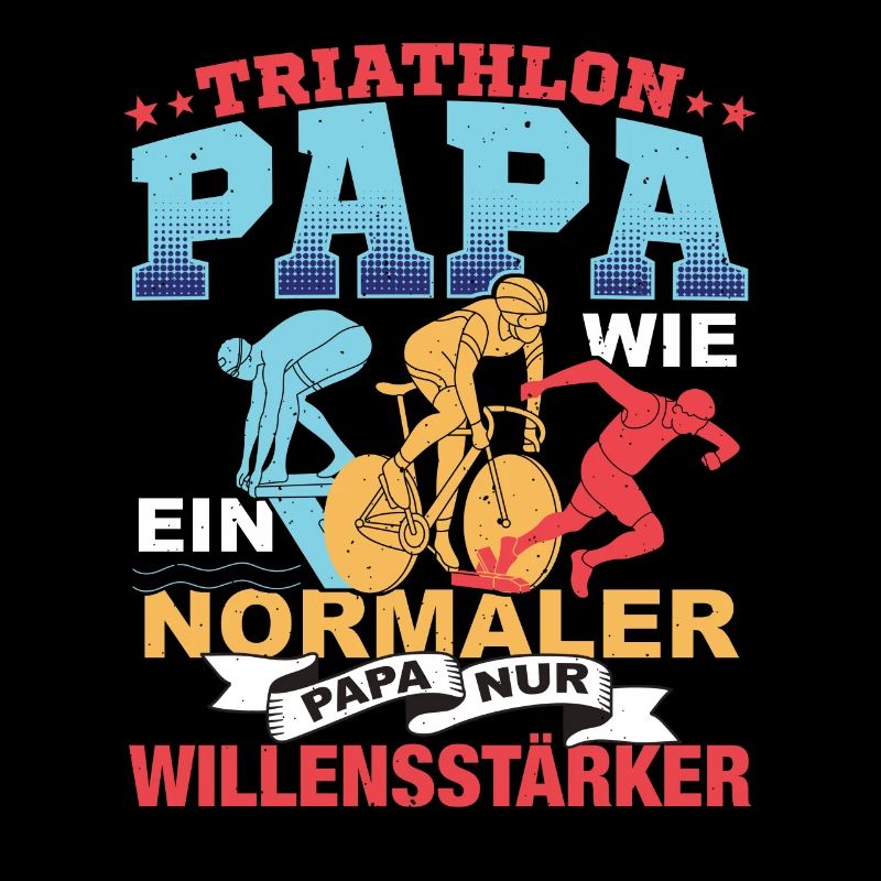 Running Triathlon Dad only strong will triathlon
