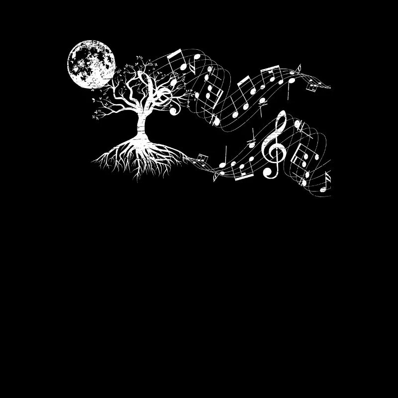 Tree Moon Notes de musique Notes de musique Amateurs de musique
