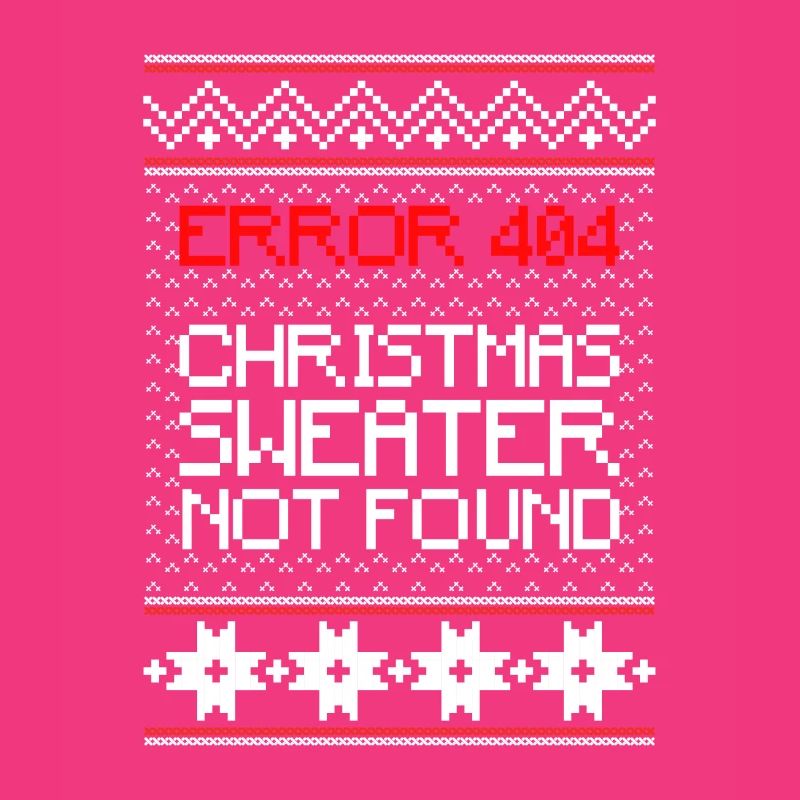 Error 404 Christmas Sweater Not Found Computer