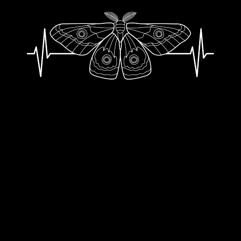 Moth Moth ECG Line Insects Gift