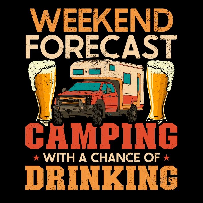 Camping Drunk Beer Campervan