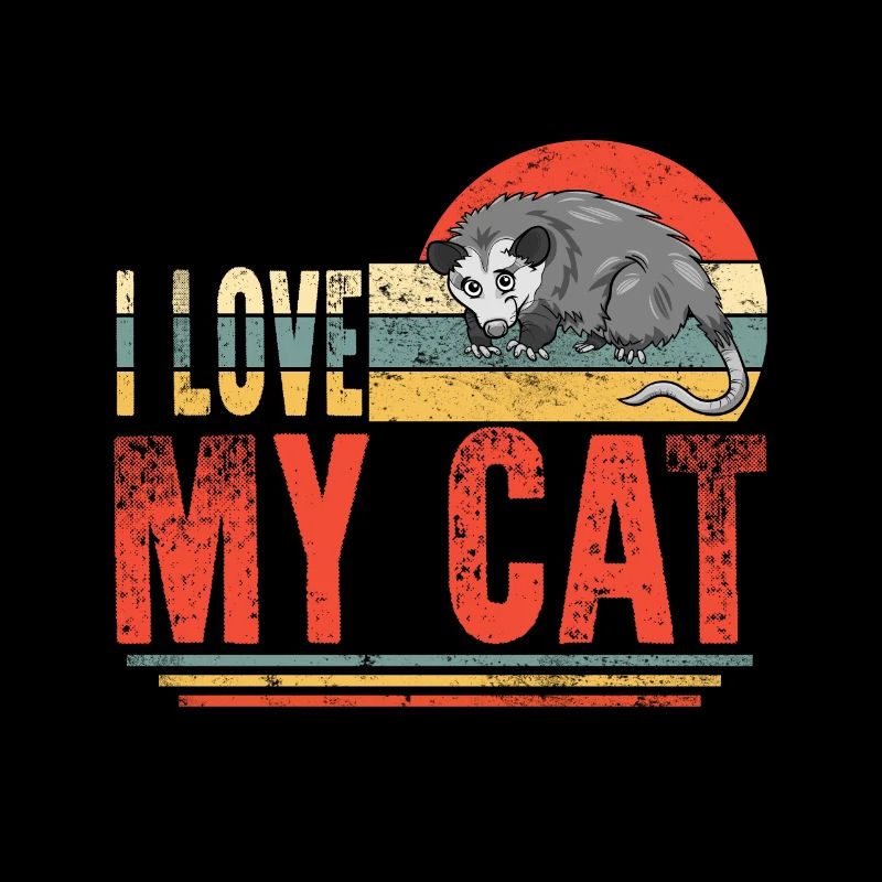 Ich liebe meine Katze Opossum Hemd, Opossum Geschenk, Possum