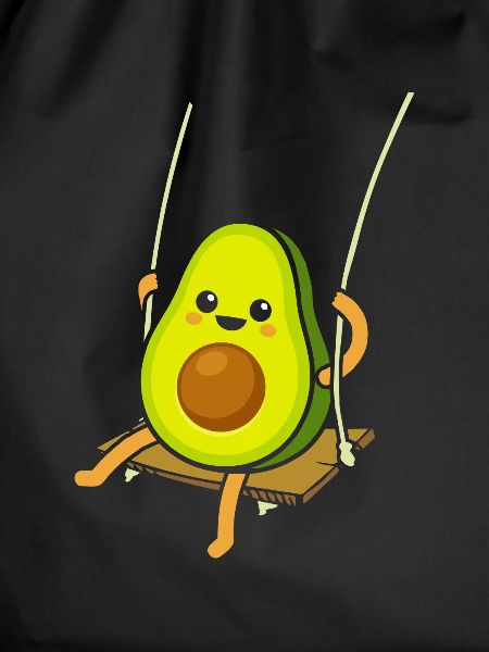 Avocado on a swing