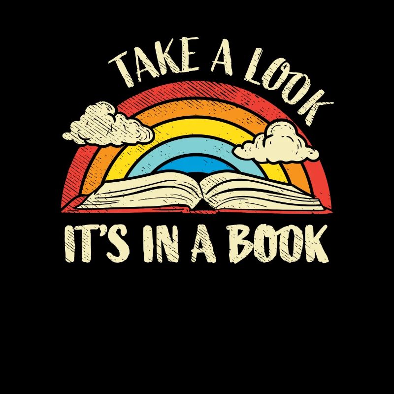 Take A Look Its In A Book Buch Bücherwurm Lesen