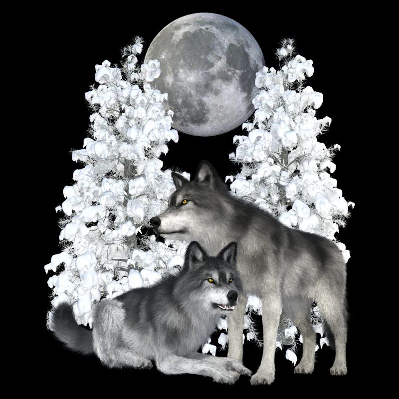 Wolf, Wölfe im Winter