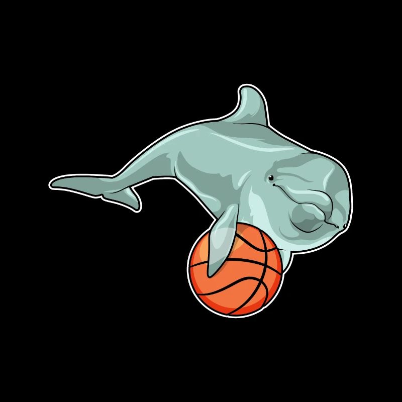 Dauphin avec basket-ball