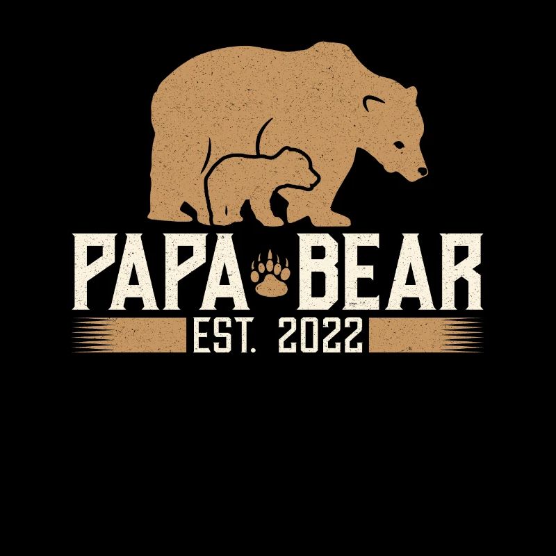 Papa Bear Est. 2022 Werdender Vater Dad Geschenk