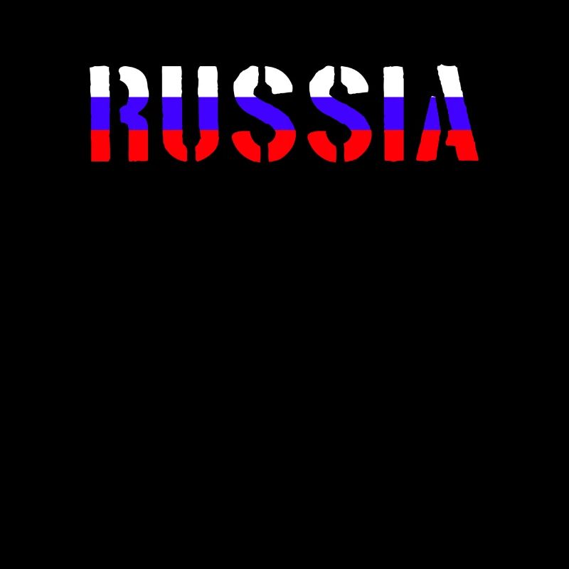 Russia Lettering Flag